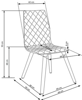 Jedálenské stoličky HALMAR K282 jedálenská stolička béžová