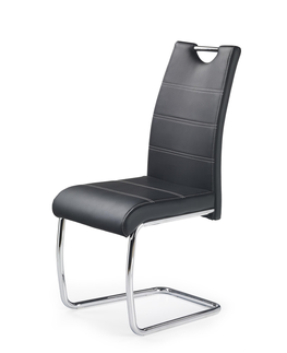 Jedálenské stoličky HALMAR K211 jedálenská stolička čierna / chróm