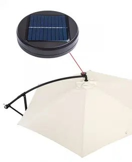Slnečníky Závesný slnečník s LED svetlom Ø 330 cm Dekorhome Antracit
