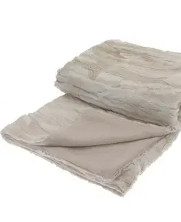 Prikrývky na spanie Deka mikroplyš Mramor béžová, 130 x 150 cm
