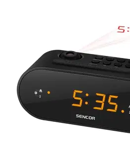 Predlžovacie káble Sencor Sencor - Rádiobudík s LED displejom a projektorom 5W/230V čierna 