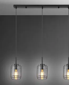 Moderné lampy do obývačky Luster 15559-3H Čierna LW3