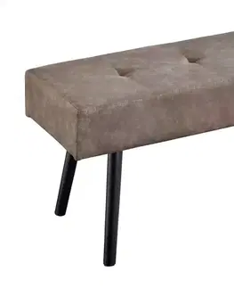 Lavice do jedálne LuxD Dizajnová lavica Bailey 100 cm taupe