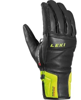 Zimné rukavice Päťprsté rukavice Leki Worldcup Race Speed 3D black/ice lemon 9.5