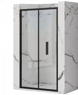 Sprchovacie dvere; priečky Sprchové dvere Rapid Fold 80x195 black Rea K6418