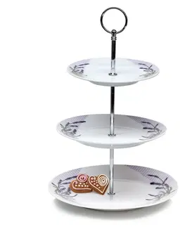 Podnosy a tácky Banquet Lavender 3-poschodový stojan na cukrovinky