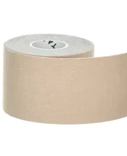 futbal Tejpovacia páska na kinesiotaping 5 cm × 5 m béžová