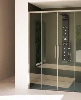Sprchovacie kúty HOPA - Sprchové dvere URBAN ESSENCE N2FS - Farba rámu zásteny - Hliník ossidato, Rozmer A - 160, Smer zatváranie - Univerzálny Ľavé / Pravé, Výplň - Číre bezpečnostné sklo - 6 mm, Výška - 200 BEN24A1