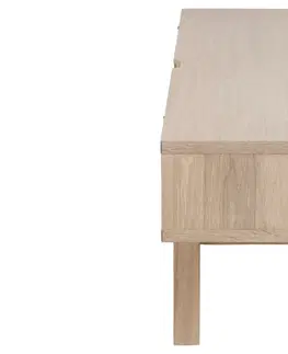 TV stolíky Dkton Dizajnový TV stolík Agni 150 cm svetlý dub