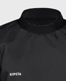 bundy a vesty Vodeodolná vetruvzdorná bunda Smocktop na ragby 500 čierna