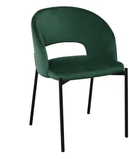 Jedálenské stoličky HALMAR K455 jedálenská stolička tmavozelená / čierna