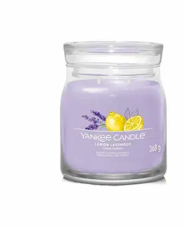 Dekoratívne sviečky Yankee Candle vonná sviečka Signature v skle stredná Lemon Lavender, 368 g