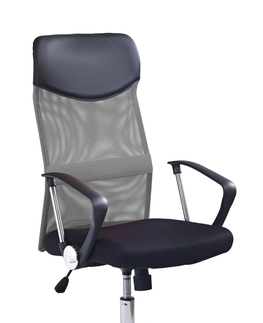 Kancelárske stoličky HALMAR Vire kancelárska stolička s podrúčkami sivá / čierna