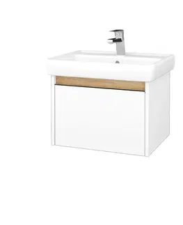 Kúpeľňový nábytok Dreja - Kúpeľňová skrinka BONO SZZ 60 (umývadlo Q) - N01 Biela lesk / Úchytka T33 / N09 Biela mat 203238J