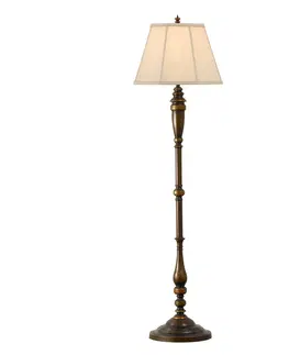 Stojacie lampy FEISS Stojaca lampa Lincolndale s textilným tienidlom