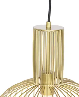 Zavesne lampy Dizajnové závesné svietidlo zlaté - Wire Bake