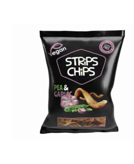 Proteínové čipsy a krekry STRiPS CHiPS hrachové s mákem 80 g pea & poppy seed