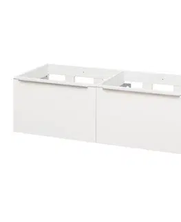 Kúpeľňový nábytok MEREO - Mailo, kúpeľňová skrinka 121cm, biela, chróm madlo CN518S