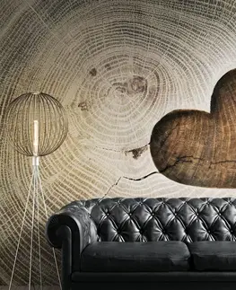 Samolepiace tapety Samolepiaca tapeta symbol lásky na dreve