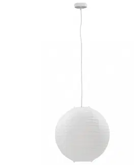 Osvetlenie Závesná lampa biela Dekorhome 45 cm