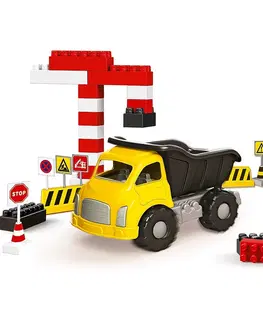Hračky - dopravné stroje a traktory DOLU - Nákladné auto so 40 kockami