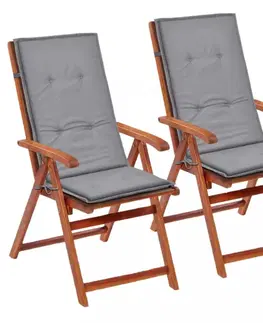 Záhradné sedáky Vodeodolné podušky na záhradné stoličky 2 ks Dekorhome Modrá