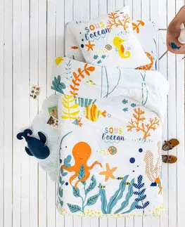 Bavlnené Detská bavlnená posteľná bielizeň Marius s potlačou oceánu