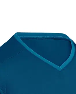 dresy Detský cyklistický dres 100 s krátkym rukávom modrý