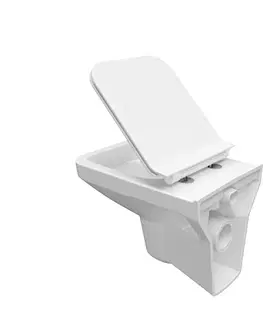 Záchody CERSANIT - SET 742 ZÁVESNÁ WC MISA COMO CLEANON so sedadlom DUR ANTI Softclose K701-102
