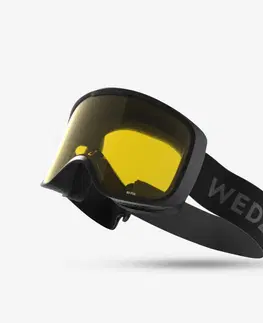 okuliare Lyžiarske a snowboardové okuliare G100 S1 pre deti aj dospelých do zlého počasia čierne