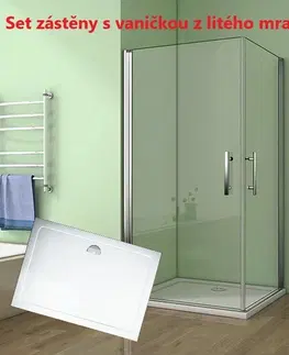 Sprchovacie kúty H K - Sprchovací kút MELODY A4 100cm s dvoma jednokrídlovými dverami vrátane sprchovej vaničky SE-MELODYA4100 / THOR-100sq