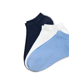 Socks Krátke ponožky, 3 páry, biele a modré