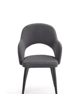 Jedálenské stoličky HALMAR K364 jedálenská stolička tmavosivá / čierna