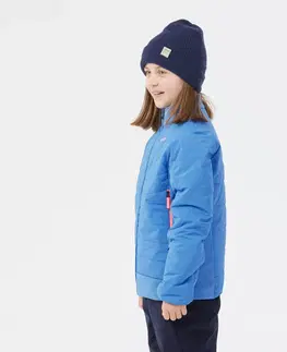 bundy a vesty Detská ľahká lyžiarska prešívaná bunda 900 modrá