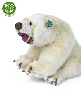 Plyšové hračky RAPPA - Plyšový ľadový medveď sediaci 43 cm ECO-FRIENDLY