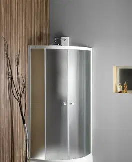 Sprchové dvere AQUALINE - ARLEN štvrťkruhová sprchová zástena 900x900mm, sklo Brick BTR900