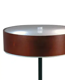 Stolové lampy Aluminor Vznešená stolná lampa Malibu dekor ebenové drevo