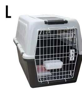 poľovníc Pevný prepravný box pre 1 psa veľkosť L 81 × 55,5 × 58 cm – norma IATA