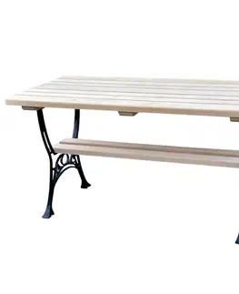 Záhradné drevené stoly Stôl kráľovský prírodné drevo