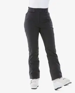 nohavice Dámske priedušné lyžiarske nohavice 900 poskytujúce voľnosť pohybu čierne