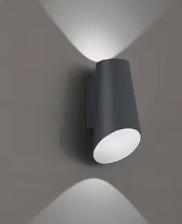 Vonkajšie nástenné svietidlá Viokef Vonkajšie nástenné LED svietidlo Vista, tmavosivá