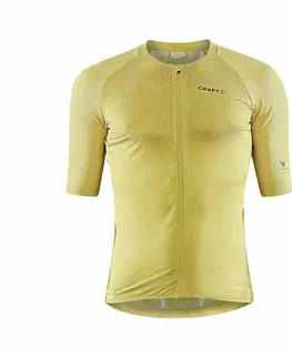 Cyklistické dresy pánsky cyklodres CRAFT PRE Nano žltá 1910537-542000
