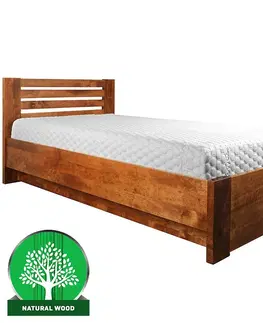 Drevené postele Posteľ drevené Bergen Plus  90x200 Jelša