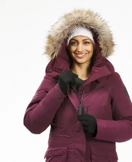 bundy a vesty Dámska nepremokavá zimná bunda - parka na turistiku SH900 do -20 °C