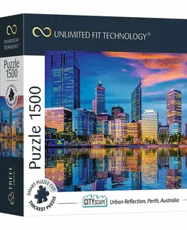 Hračky puzzle TREFL - Prime puzzle 1500 UFT - Odraz veľkomesta: Perth, Austrália