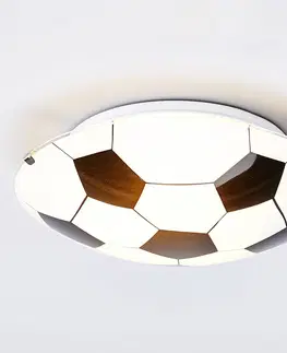 Stropné svietidlá Lindby Čierno-biele stropné svietidlo Fußball