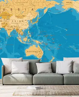 Samolepiace tapety Samolepiaca tapeta mapa sveta v zaujímavom prevedení