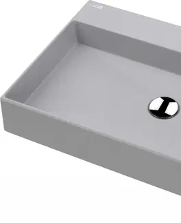 Kúpeľňa DEANTE - Correo šedá metalic - Granitové umývadlo, na dosku - 60x40 cm CQR_SU6S