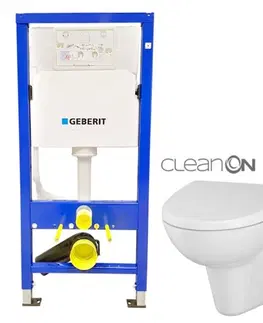 Kúpeľňa GEBERIT DuofixBasic bez tlačidla + WC CERSANIT CLEANON PARVA + SEDADLO 458.103.00.1 X PA1