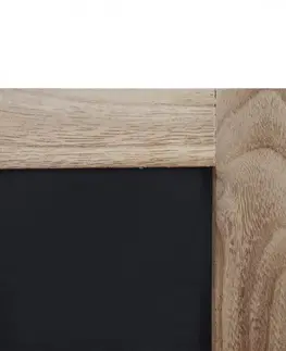 Vešiaky a stojany Nástenný vešiak s tabuľou Prírodné drevo